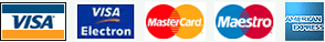 Přijímáme platební karty VISA, VISA Electron, Mastercard, Maestro a American Express